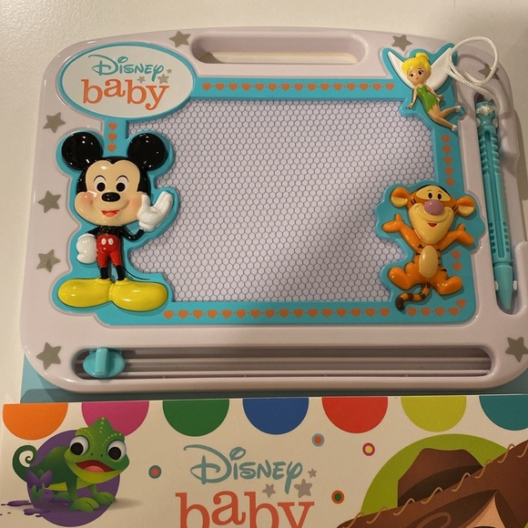 Disney Baby Drawing Book Toy Reusable Stencil Book With Magnetic Pen and Board - Picture 2 of 10